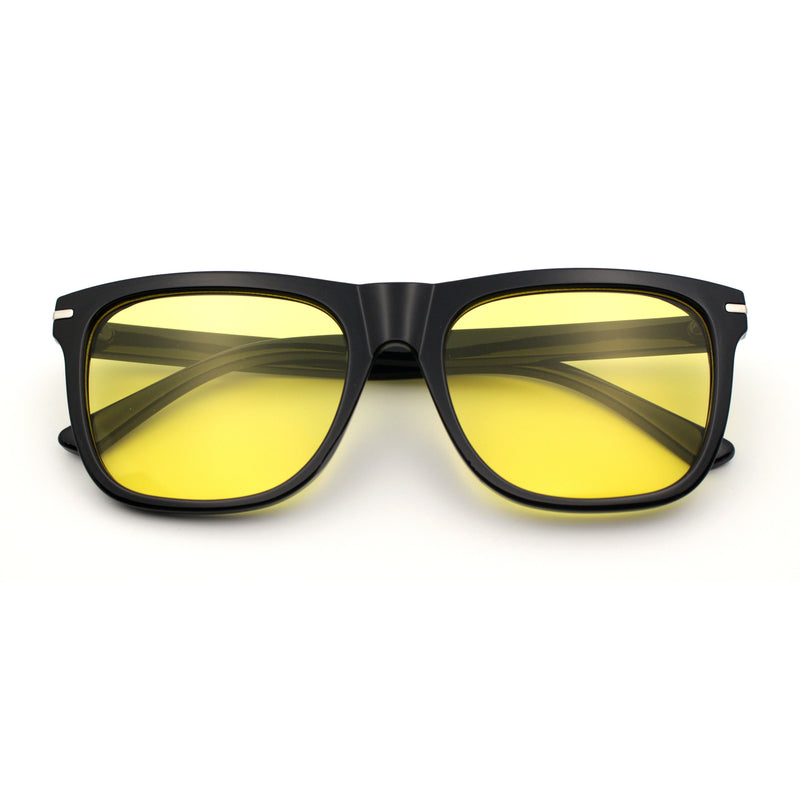 Classic Retro Oversized Horn Rim Hipster Plastic Rectangular Sunglasses