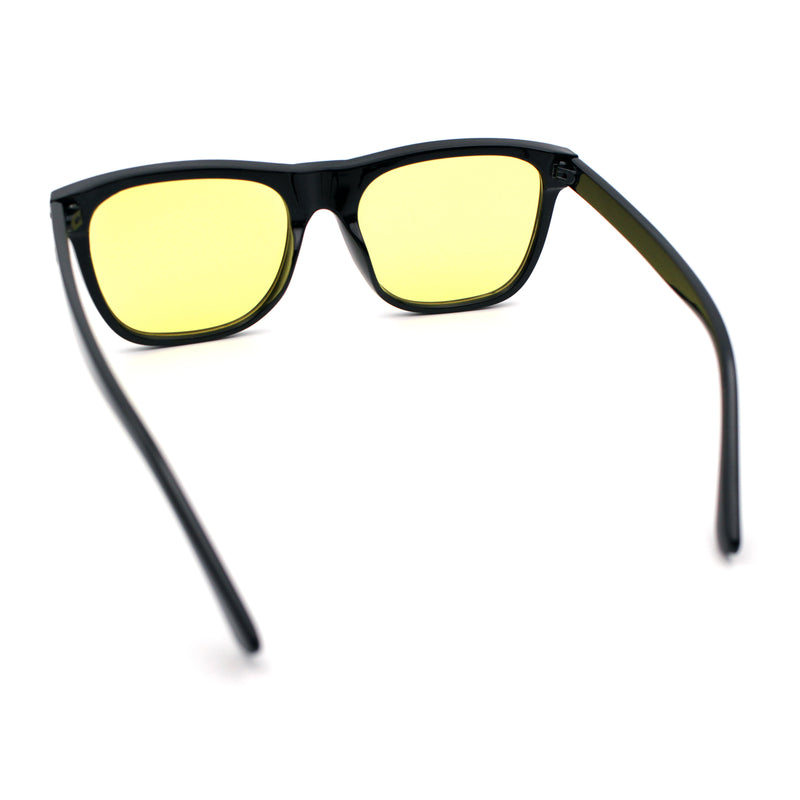 Classic Retro Oversized Horn Rim Hipster Plastic Rectangular Sunglasses