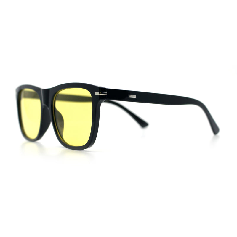 Classic Retro Oversized Horn Rim Hipster Plastic Rectangular Sunglasses