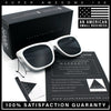 Classic Retro Oversized Horn Rim Hipster Plastic Rectangular Sunglasses