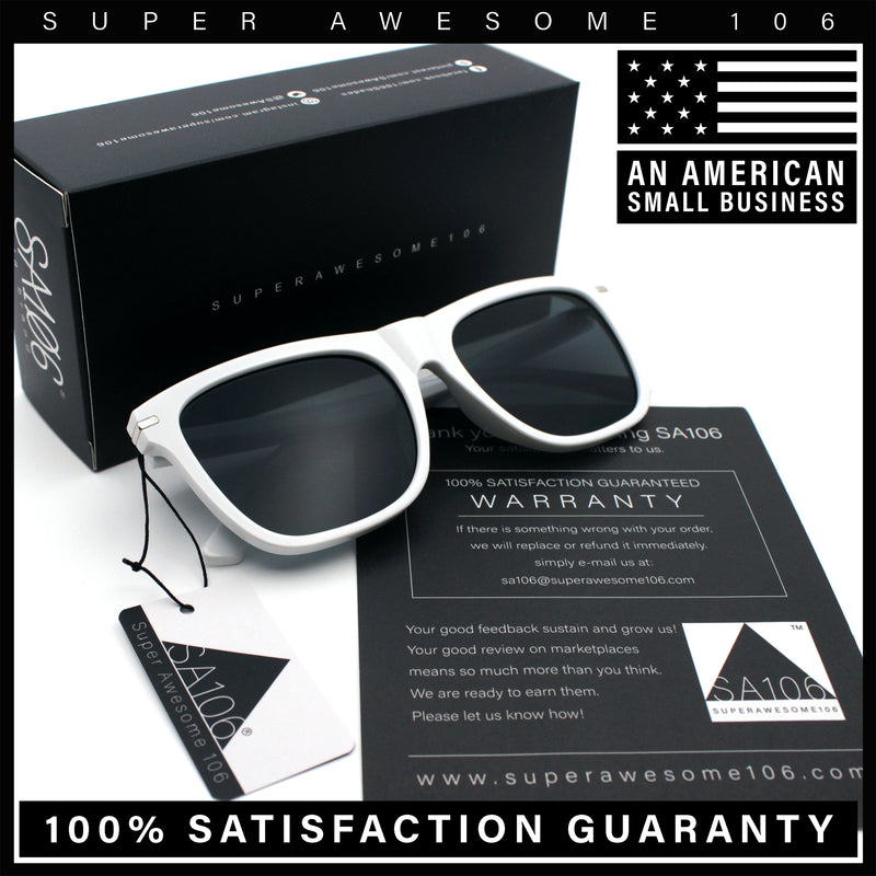 Classic Retro Oversized Horn Rim Hipster Plastic Rectangular Sunglasses