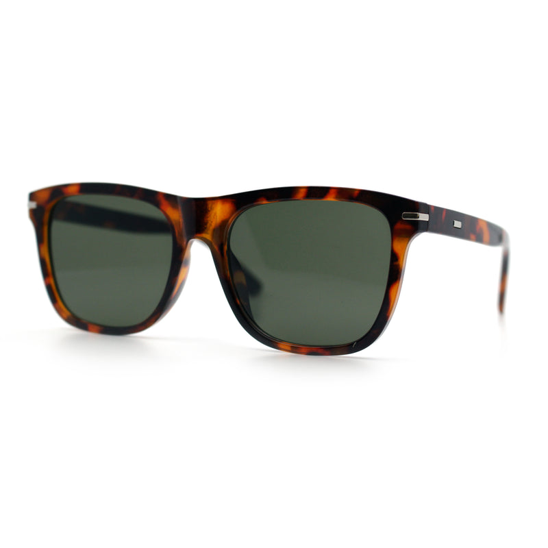 Classic Retro Oversized Horn Rim Hipster Plastic Rectangular Sunglasses