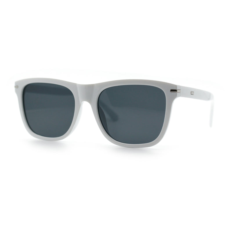 Classic Retro Oversized Horn Rim Hipster Plastic Rectangular Sunglasses