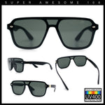 Color Mirror Shield Flat Top Racer Rimless Horn Rim Plastic Sunglasses