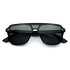 Color Mirror Shield Flat Top Racer Rimless Horn Rim Plastic Sunglasses