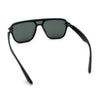 Color Mirror Shield Flat Top Racer Rimless Horn Rim Plastic Sunglasses