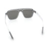 Color Mirror Shield Flat Top Racer Rimless Horn Rim Plastic Sunglasses
