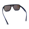 Color Mirror Shield Flat Top Racer Rimless Horn Rim Plastic Sunglasses