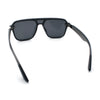 Color Mirror Shield Flat Top Racer Rimless Horn Rim Plastic Sunglasses