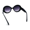Womens Classy Mod Round Clout Thick Bevel Deco Plastic Retro Sunglasses