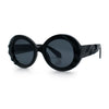 Womens Classy Mod Round Clout Thick Bevel Deco Plastic Retro Sunglasses