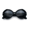 Womens Classy Mod Round Clout Thick Bevel Deco Plastic Retro Sunglasses