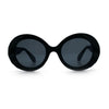 Womens Classy Mod Round Clout Thick Bevel Deco Plastic Retro Sunglasses