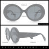 Womens Classy Mod Round Clout Thick Bevel Deco Plastic Retro Sunglasses