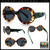 Womens Classy Mod Round Clout Thick Bevel Deco Plastic Retro Sunglasses