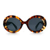 Womens Classy Mod Round Clout Thick Bevel Deco Plastic Retro Sunglasses