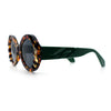 Womens Classy Mod Round Clout Thick Bevel Deco Plastic Retro Sunglasses