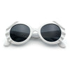 Womens Classy Mod Round Clout Thick Bevel Deco Plastic Retro Sunglasses
