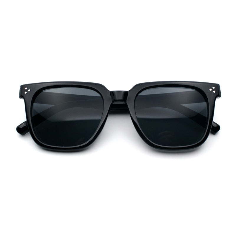 Mens Classy Gentlemans Thin Plastic Rectangular Horn Rim Retro Sunglasses