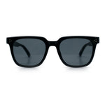 Mens Classy Gentlemans Thin Plastic Rectangular Horn Rim Retro Sunglasses