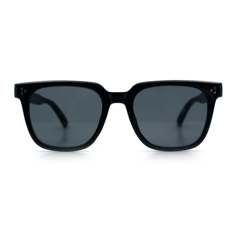 Mens Classy Gentlemans Thin Plastic Rectangular Horn Rim Retro Sunglasses