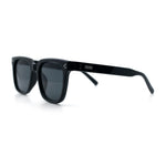 Mens Classy Gentlemans Thin Plastic Rectangular Horn Rim Retro Sunglasses
