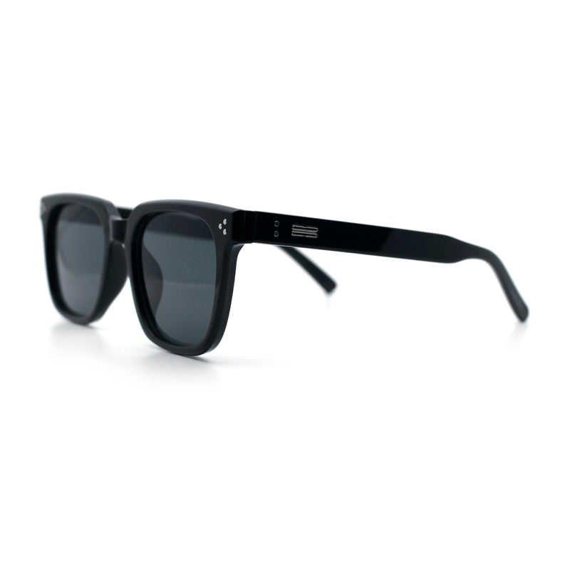 Mens Classy Gentlemans Thin Plastic Rectangular Horn Rim Retro Sunglasses