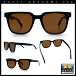 Mens Classy Gentlemans Thin Plastic Rectangular Horn Rim Retro Sunglasses