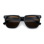 Mens Classy Gentlemans Thin Plastic Rectangular Horn Rim Retro Sunglasses