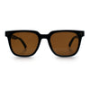 Mens Classy Gentlemans Thin Plastic Rectangular Horn Rim Retro Sunglasses