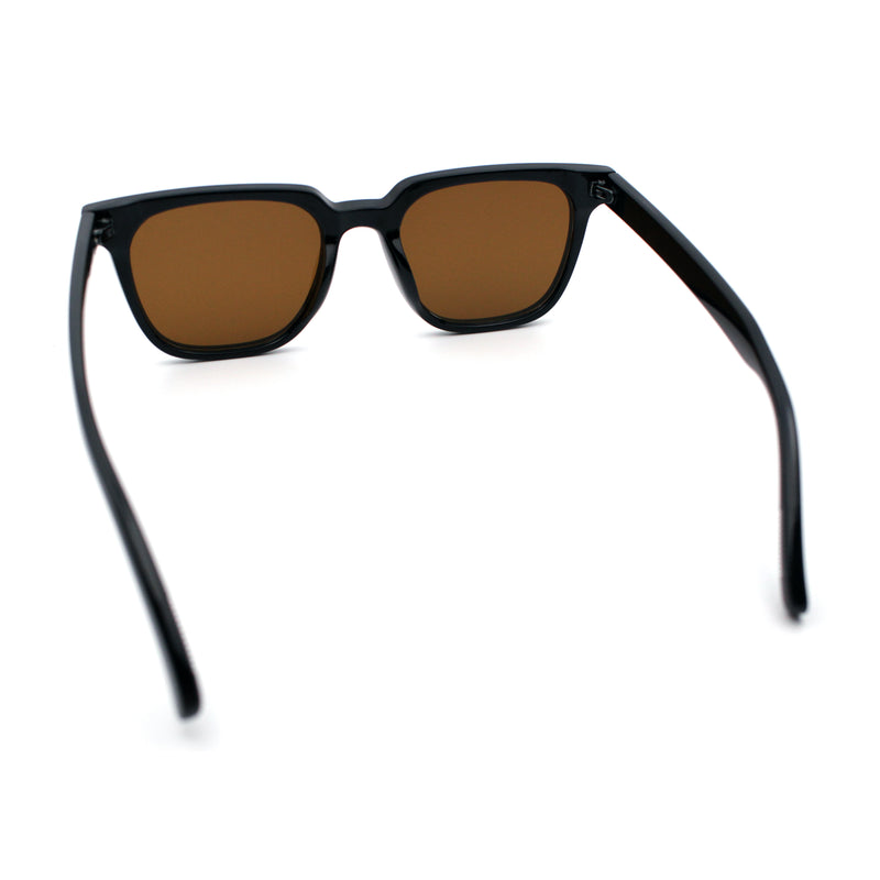 Mens Classy Gentlemans Thin Plastic Rectangular Horn Rim Retro Sunglasses