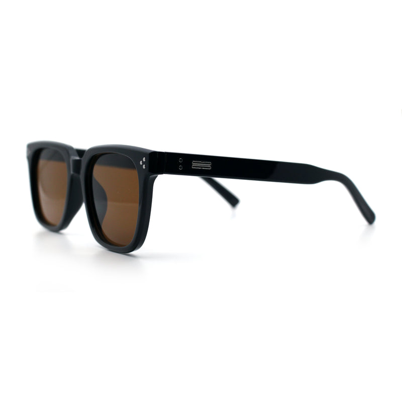 Mens Classy Gentlemans Thin Plastic Rectangular Horn Rim Retro Sunglasses