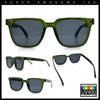Mens Classy Gentlemans Thin Plastic Rectangular Horn Rim Retro Sunglasses