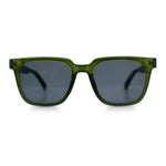 Mens Classy Gentlemans Thin Plastic Rectangular Horn Rim Retro Sunglasses