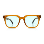 Mens Classy Gentlemans Thin Plastic Rectangular Horn Rim Retro Sunglasses