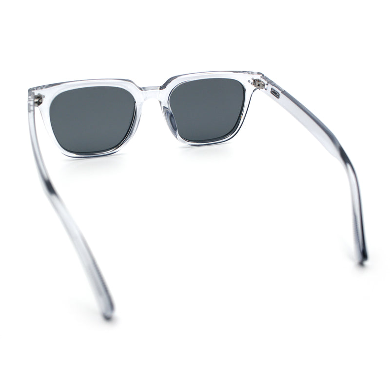 Mens Classy Gentlemans Thin Plastic Rectangular Horn Rim Retro Sunglasses