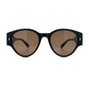 Womens Mod Vintage Style Thick Temple Round Hipster Plastic Sunglasses