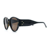 Womens Mod Vintage Style Thick Temple Round Hipster Plastic Sunglasses