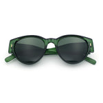 Womens Mod Vintage Style Thick Temple Round Hipster Plastic Sunglasses