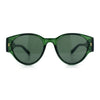 Womens Mod Vintage Style Thick Temple Round Hipster Plastic Sunglasses