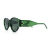 Womens Mod Vintage Style Thick Temple Round Hipster Plastic Sunglasses