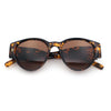 Womens Mod Vintage Style Thick Temple Round Hipster Plastic Sunglasses