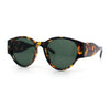 Womens Mod Vintage Style Thick Temple Round Hipster Plastic Sunglasses