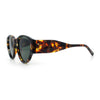 Womens Mod Vintage Style Thick Temple Round Hipster Plastic Sunglasses