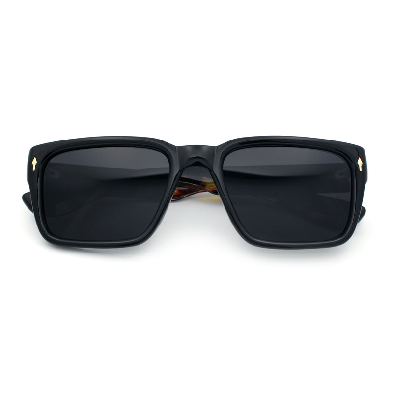 Mens Narrow Rectangle Vintage Style Bohemian Plastic Fashion Sunglasses