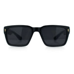Mens Narrow Rectangle Vintage Style Bohemian Plastic Fashion Sunglasses