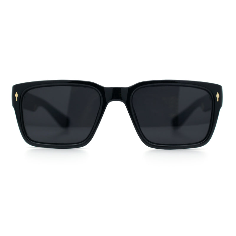 Mens Narrow Rectangle Vintage Style Bohemian Plastic Fashion Sunglasses