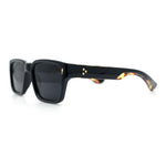 Mens Narrow Rectangle Vintage Style Bohemian Plastic Fashion Sunglasses