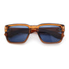 Mens Narrow Rectangle Vintage Style Bohemian Plastic Fashion Sunglasses