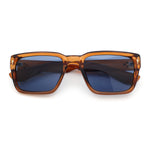 Mens Narrow Rectangle Vintage Style Bohemian Plastic Fashion Sunglasses